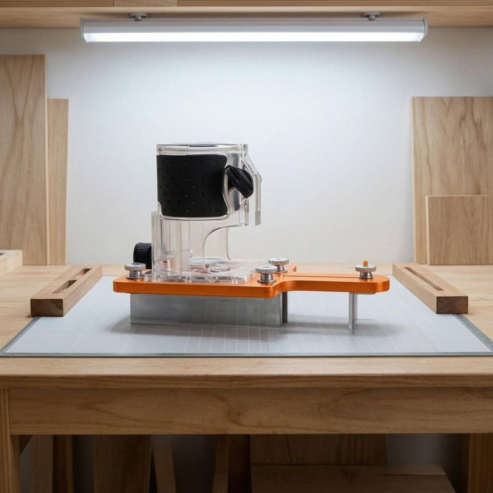 Power Tools Router - Suporte Guia de Ranhuramento Transparente para